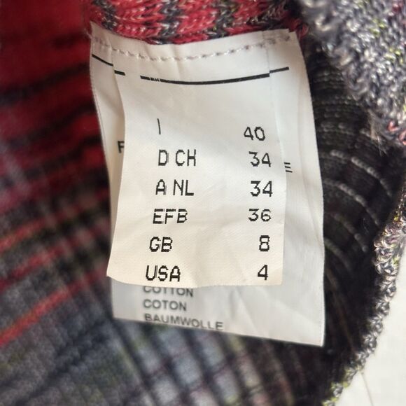 Missoni Cardigan Sweater 4 XS Multicolor Striped V-neck Made in Italy Classic - Picture 10 of 16